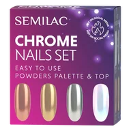 Lakiery hybrydowe - Semilac Chrome Nails Set - miniaturka - grafika 1