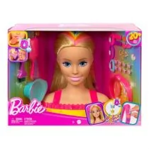 Barbie Głowa do stylizacji Neonowa tęcza blond włosy HMD78 MATTEL p1 - Lalki dla dziewczynek - miniaturka - grafika 1