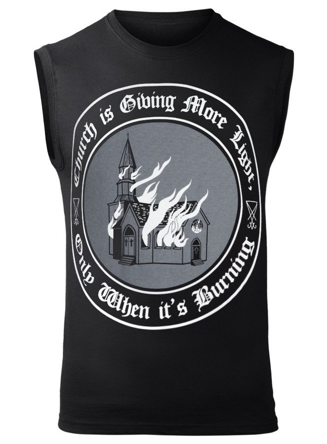 bezrękawnik AMENOMEN - CHURCH IS GIVING MORE LIGHT ONLY WHEN IT'S BURNING (OMEN138BR)-M