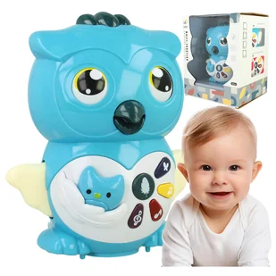 INTERAKTYWNY TAŃCZĄCY PTASZEK SÓWKA ZABAWKA DO RACZKOWANIA DLA DZIECKA LED Z2069 - Zabawki interaktywne dla dzieci - miniaturka - grafika 1