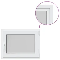 Tablice i flipcharty - vidaXL Okno piwniczne RISOR 80x60 cm uchylno-rozwierne DIN prawe białe - miniaturka - grafika 1