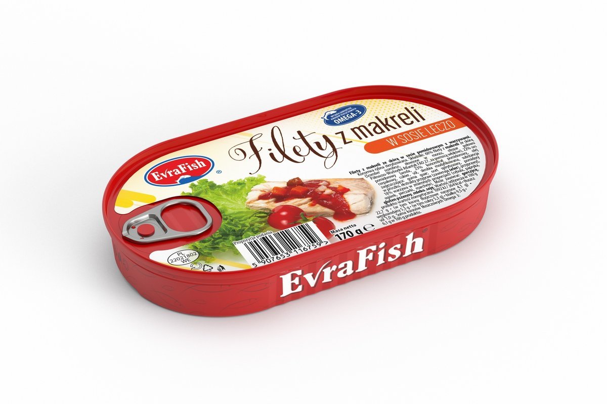 Filet z makreli w sosie leczo Evra 170g
