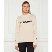 Swetry damskie - Patrizia Pepe Sweter | Relaxed fit | z dodatkiem wełny - miniaturka - grafika 1