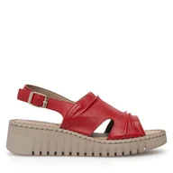 Sandały damskie - Sandały Lasocki WB-BRIGITTE-02 Czerwony - miniaturka - grafika 1