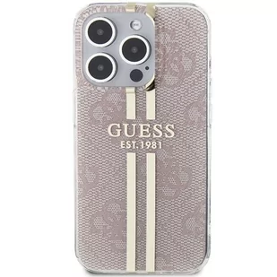 Etui Guess GUHCP14XH4PSEGP Apple iPhone 14 Pro Max hardcase IML 4G Gold Stripe różowy/pink - Etui i futerały do telefonów - miniaturka - grafika 4