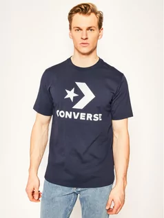 Koszulki męskie - Converse T-Shirt Star Chevron 10018568-A04 Granatowy Regular Fit - grafika 1