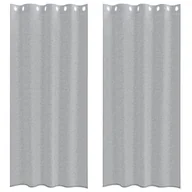 Zasłony - vidaXL Zasłony z zasłonami 2 pcs Ciemny szary 140 x 245 cm Poliester - miniaturka - grafika 1