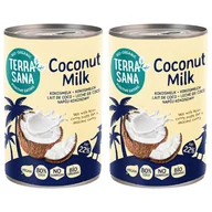 Soki i napoje niegazowane - Terrasana Mleczko kokosowe bez gumy guar (22% tłuszczu) Zestaw 2 x 400 ml Bio - Żywność - miniaturka - grafika 1