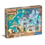 Puzzle - Clementoni Puzzle 1000 Story Maps Frozen - - miniaturka - grafika 1