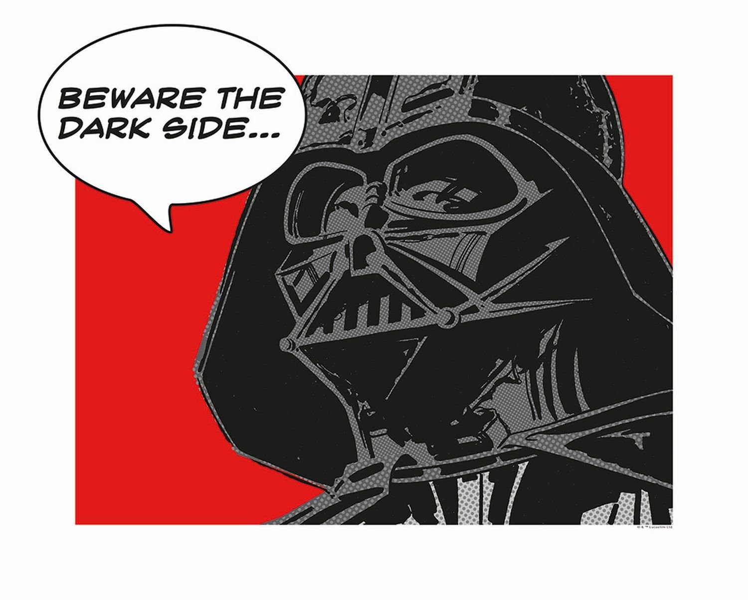 Disney plakat Star Wars Klasyczny Komiks Cytat Vader czerwonymIczarnym - 610246 - 50 x 40 cm