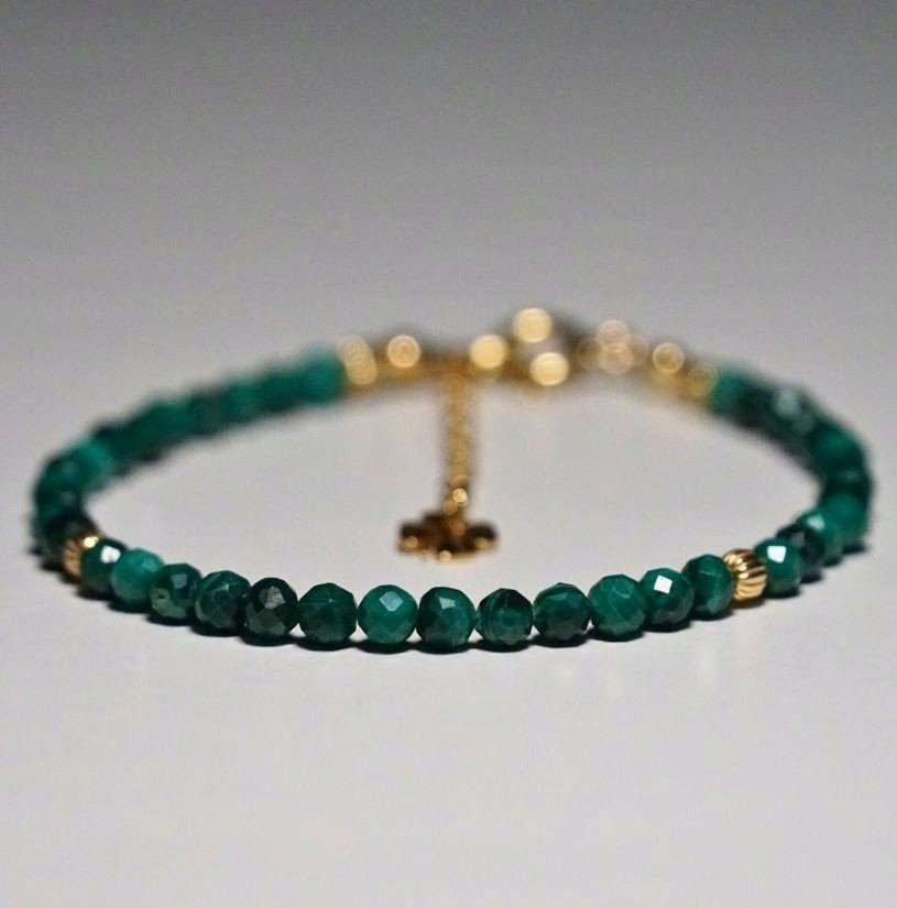 Bransoletka Szczęścia Malachit 3mm - Crystals Break 2 Rozmiary