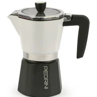 Zaparzacze i kawiarki - Pedrini Kawiarka Sei Moka Plus 1 TZ Biało-czarny - miniaturka - grafika 1