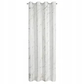 Zasłony - Zasłona welurowa 140x250 biała złota na przelotkach Eurofirany - miniaturka - grafika 1