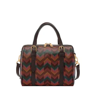 Fossil Women's Carlie Satchel Bag, brązowa, brązowy - Torebki damskie - miniaturka - grafika 1