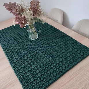 Bieżnik prostokątny szydełkowy ze sznurka 50cmx80cm - Obrusy i serwetki - miniaturka - grafika 1