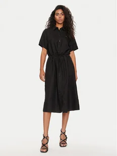 Tommy Hilfiger Sukienka koszulowa WW0WW41911 Czarny Relaxed Fit - Sukienki - miniaturka - grafika 1