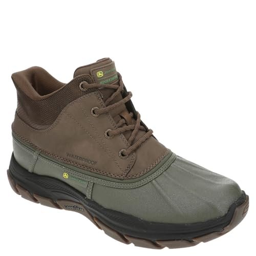 Skechers Męskie botki John Deere RESPECTED SWAMPER Botki, oliwkowo-brązowe, 44 EU, Oliwkowy brąz, 41.5 EU