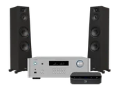 Zestawy stereo - Rotel RA 1572 MkII (srebrny) + Node Nano + Lira 6 (czarny) - miniaturka - grafika 1