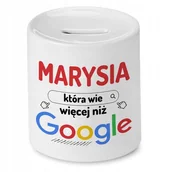 Skarbonki - Skarbonka Dla Marysi Majii na Urodziny na Prezent z Nadrukiem ze Zdjęciem + Opakowanie na prezent (wzór 02) - miniaturka - grafika 1
