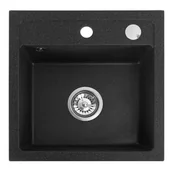 Zlewozmywaki - Zlewozmywak granitowy West czarny nakrapiany - miniaturka - grafika 1