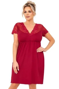 Koszula nocna Livia Plus Burgundowa (Rozmiar XXXXL) - Piżamy damskie - miniaturka - grafika 1