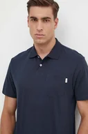 Koszulki męskie - Pepe Jeans polo bawełniane HOLDEN kolor granatowy gładki PM542154 - miniaturka - grafika 1