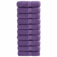 Ręczniki - vidaXL Ręczniczki premium SOLUND, 10 szt., fioletowe, 30x50 cm - miniaturka - grafika 1