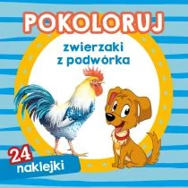 Skrzat Pokoloruj zwierzaki z podwórka praca zbiorowa - Kolorowanki, wyklejanki - miniaturka - grafika 1