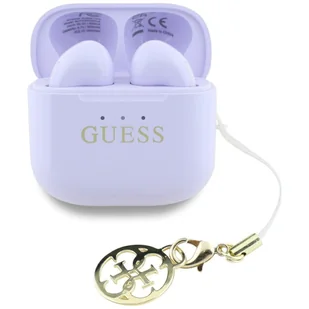 Guess Glossy Effect Printed lawendowy - Słuchawki - miniaturka - grafika 1