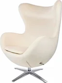 Fotele - Elior Beżowy fotel obrotowy do biura - Eggi 5X - miniaturka - grafika 1