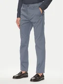 Spodnie męskie - Calvin Klein Chinosy LV040EM633 Szary Slim Fit - miniaturka - grafika 1