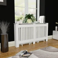 Akcesoria grzewcze - vidaXL Osłona kaloryfera z płyty MDF 152 cm - biała - miniaturka - grafika 1