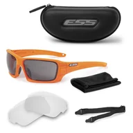 Ochrona oczu i twarzy - ESS - Okulary balistyczne Rollbar - Safety Orange - Przezroczyste / Przyciemniane Smoke Gray - EE9018-17 - miniaturka - grafika 1