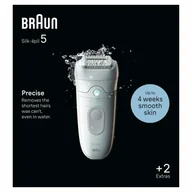Depilatory i golarki damskie - Braun Silk-épil 5 5-011 Depilator do łatwego usuwania włosów, Biały/szary - miniaturka - grafika 1