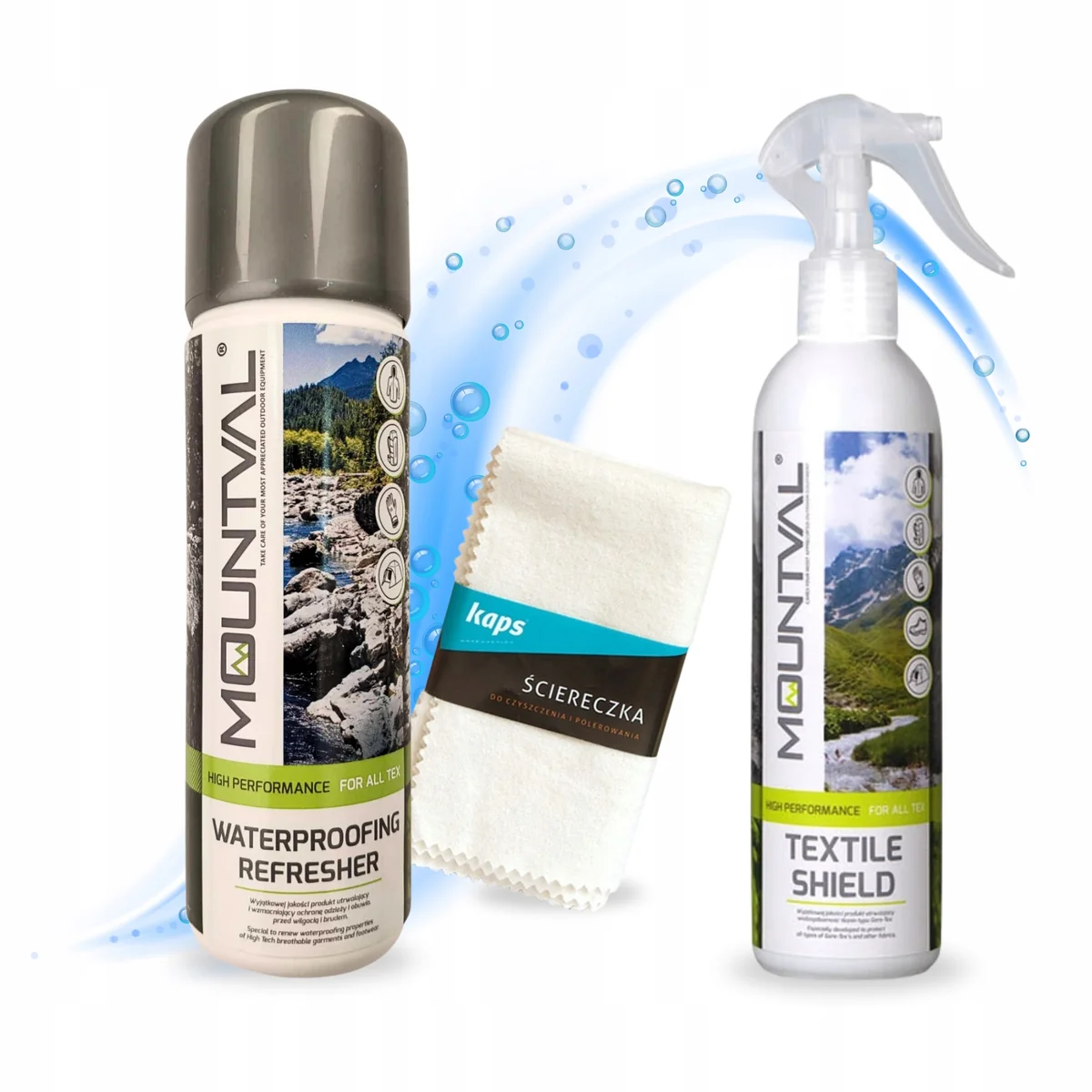Płyn Piorący i Atomizer do Impregnacji Obuwia ze Szmatką Zestaw 3w1 Kaps