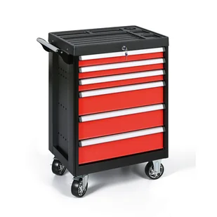 Szafka narzędziowa na kółkach, 6 szuflad, 965 x 664 x 464 mm - Wózki magazynowe - miniaturka - grafika 1