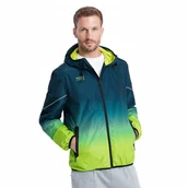 Kurtki męskie - Kurtka męska sportowa z odblaskami turkusowo-limonkowa V1 OM-JANP-0105 S - miniaturka - grafika 1