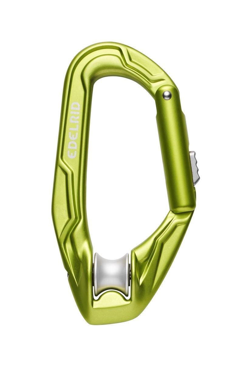 Karabinek z bloczkiem Edelrid Axiom Slider - oasis