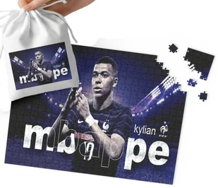PUZZLE - KYLIAN MBAPPE WZORY DLA MAŁEGO PIŁKARZA 120el + WORECZEK - Puzzle - miniaturka - grafika 1