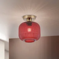 Lampy sufitowe - ORION Lampa sufitowa Carneval, możliwość ściemniania, czerwony, salon / jadalnia, szkło - miniaturka - grafika 1