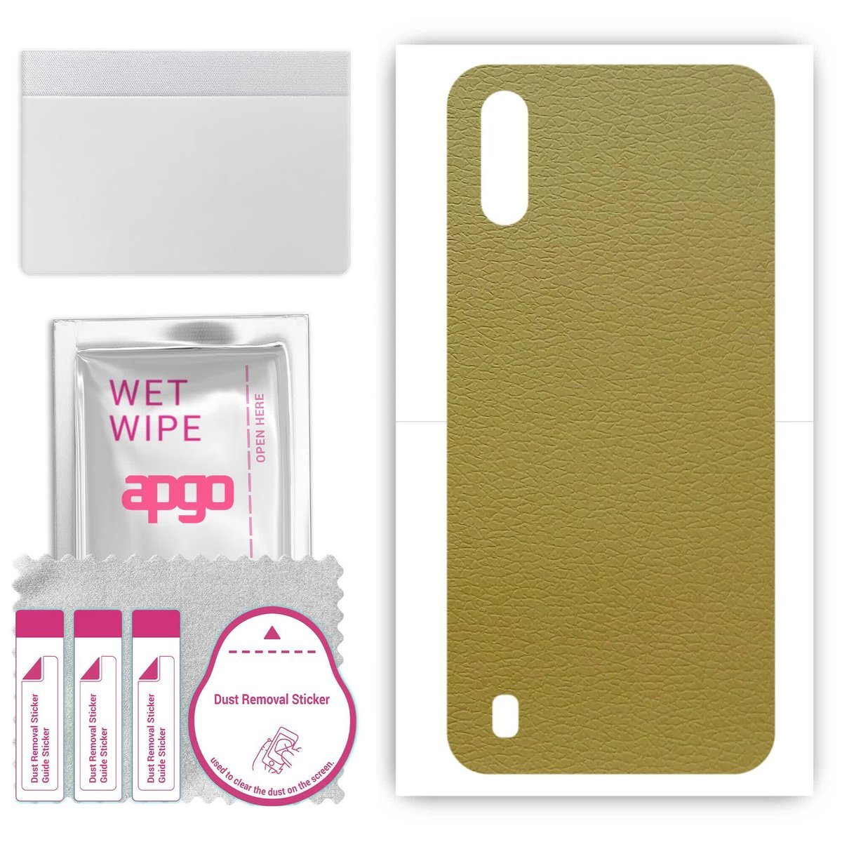 Folia naklejka skórka strukturalna na TYŁ do Samsung Galaxy A01 - Skóra Oliwkowa - apgo SKINS