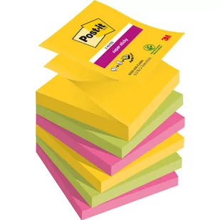 Bloczek Z-NOTES 76x76mm CARNIVAL 6x90kartek Post-it Super Sticky 3M - Notesy i bloczki - miniaturka - grafika 1
