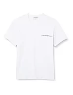 Paski - Emporio Armani Underwear Men's Crew Neck Core pasek z logo, 2-pak, biały, eclipse, M, White/Eclipse, M - miniaturka - grafika 1