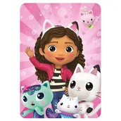 Koce i narzuty dla dzieci - Koc polarowy Koci Domek Gabi: Gabi i przyjaciele ( 367260) 100cm x 140cm - miniaturka - grafika 1