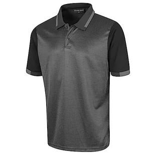 Island GREEN Męska koszulka polo do golfa w kratkę zębów Coolpass odprowadzająca wilgoć - Koszulki męskie - miniaturka - grafika 1