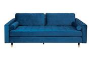 Sofy i kanapy - Invicta Interior Sofa cozy velvet 225 cm aqua velvet 39844 - miniaturka - grafika 1