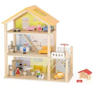 Klocki - VIGA Zestaw Drewniany Domek dla Lalek z Laleczkami i Akcesoriami - miniaturka - grafika 1