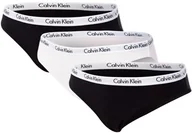 Majtki damskie - CALVIN  KLEIN MAJTKI DAMSKIE BIKINI 3 PARY BLACK/WHITE QD3588E WZB - Rozmiar: XS - miniaturka - grafika 1