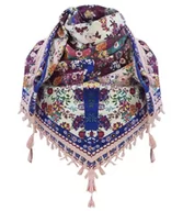 Apaszki i szaliki damskie - Niepowtarzalna barwna chusta folk BOHO kwiaty - miniaturka - grafika 1