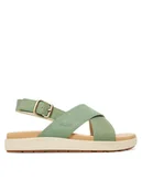 Sandały damskie - Keen Sandały Elle Luxe Cross Strap 1030525 Zielony - miniaturka - grafika 1